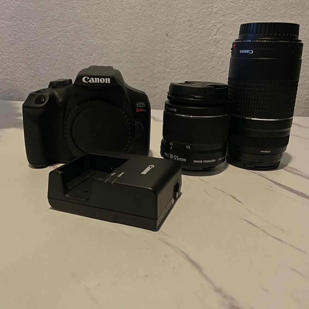 Canon DSLR Camera with Dual Lens Kit - Black